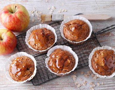 vegane Apfel-Hafer-Muffins