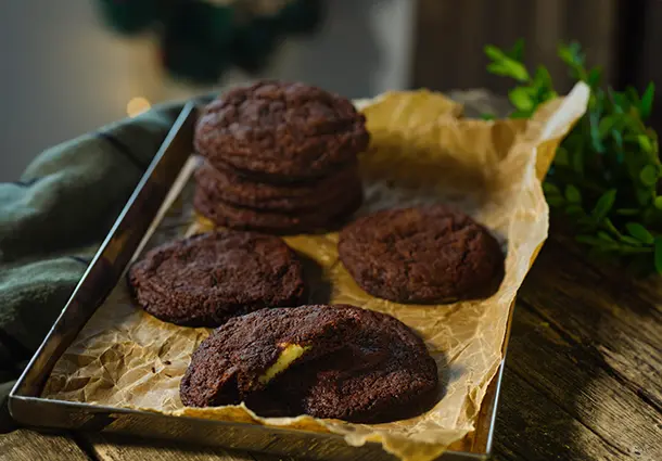 Gefüllte Schokocookies