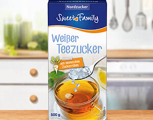 Weißer Teezucker