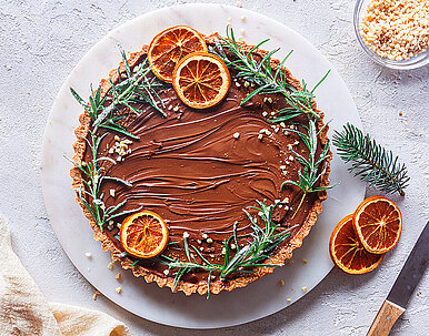 Schoko-Spekulatius-Tarte mit Nussnougat