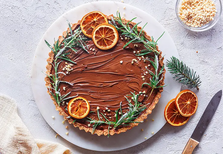 Schoko-Spekulatius-Tarte mit Nussnougat