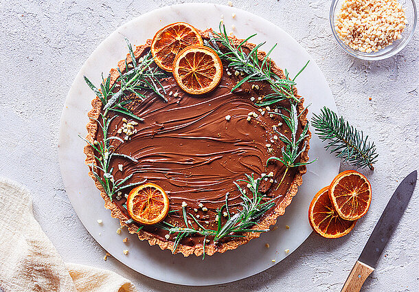 Schoko-Spekulatius-Tarte mit Nussnougat
