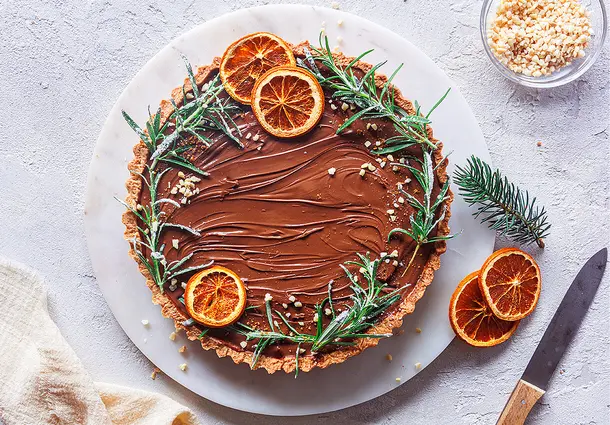 Schoko-Spekulatius-Tarte mit Nussnougat