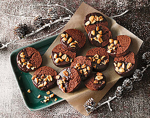 Erdnuss-Schoko-Cookies von der Rolle