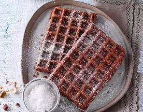 Haselnuss-Schoko-Waffeln