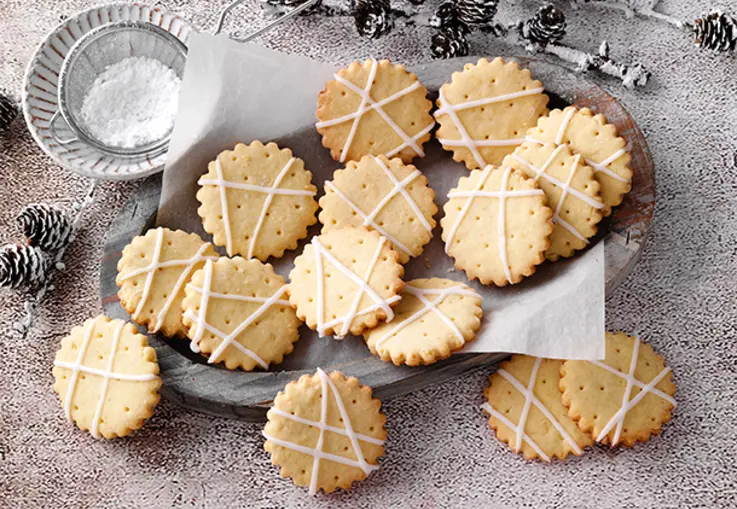 Veganes Zitronenshortbread