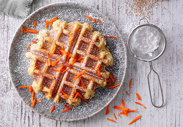 Vegane Möhren-Quinoa-Waffeln (Rezept)