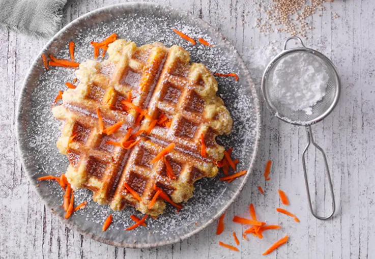 Vegane Möhren-Quinoa-Waffeln (Rezept)