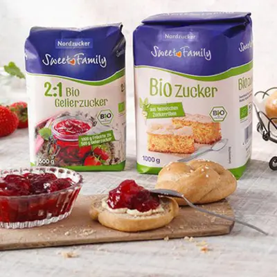 Bio Gelierzucker und Bio Zucker von SweetFamily