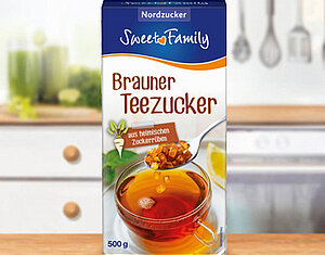 Brauner Teezucker