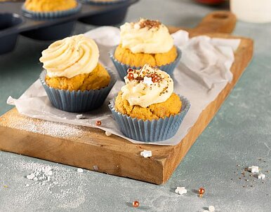 Kürbismuffins mit Frosting