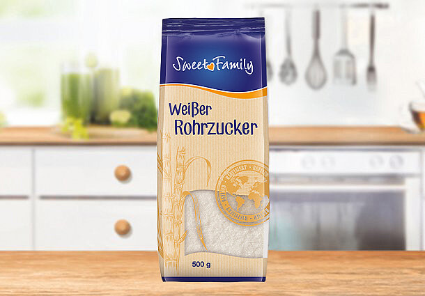 Weißer Rohrzucker