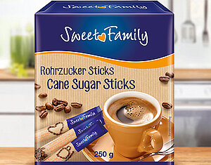 Rohrzucker-Sticks