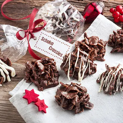 Weihnachtliche Krokant-Crossies gemacht nach dem Rezept von SweetFamily