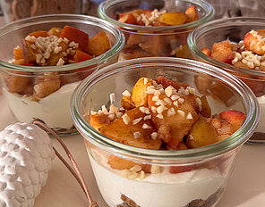 Bratapfel-Cheesecake im Glas