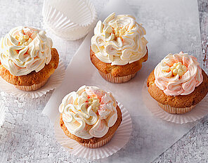 Maracuja-Cremeblüten-Muffins