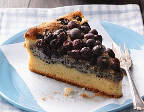 Heidelbeer-Mohnkuchen