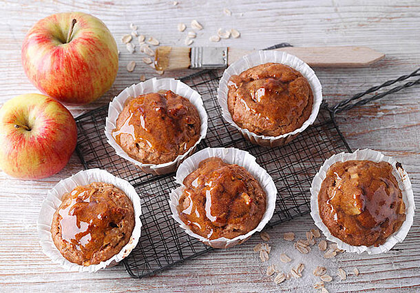 vegane Apfel-Hafer-Muffins (Rezept)