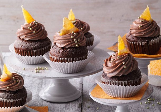 Orangen-Cupcakes (Rezept)