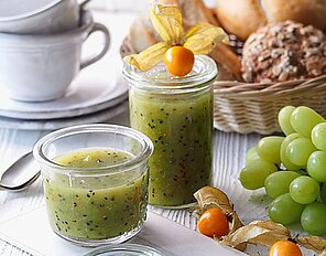 grüner Fruchtaufstrich