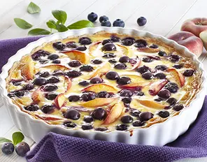 Pfirsich-Blaubeertarte