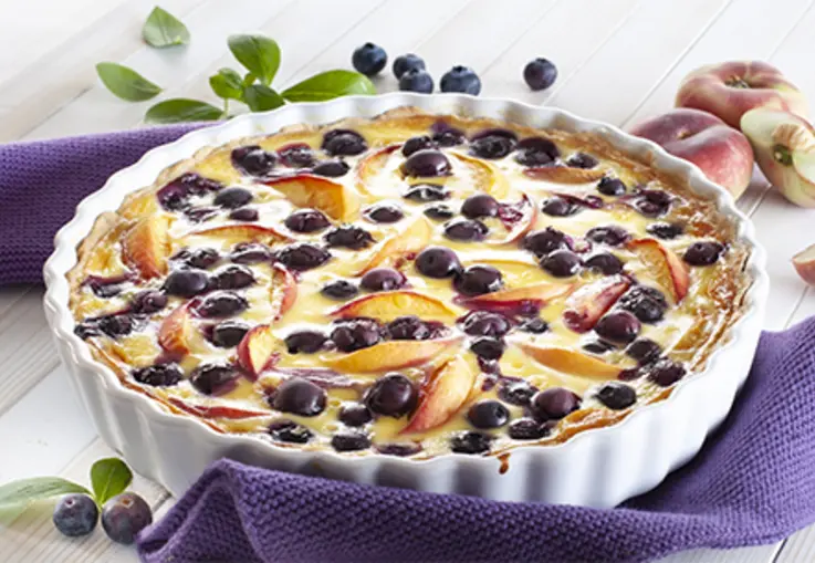 Pfirsich-Blaubeertarte (Rezept)