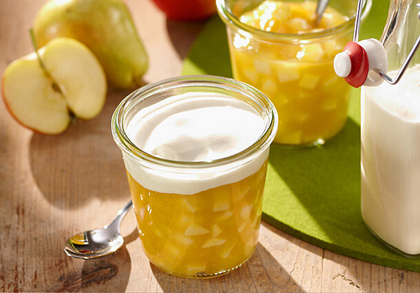 Gelbe Grütze mit Sanddorn (Rezept)