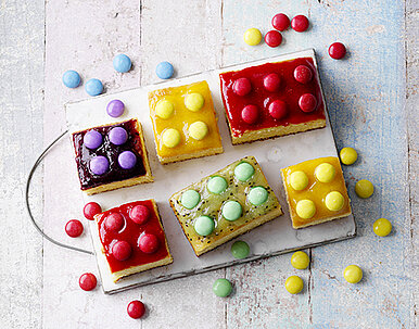 Bunte Kuchen-Bausteine