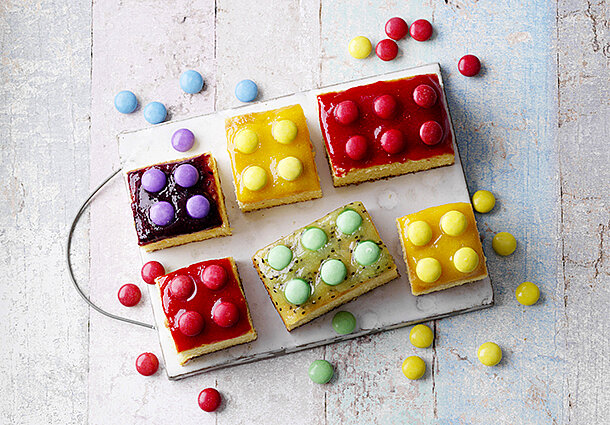 Bunte Kuchen-Bausteine