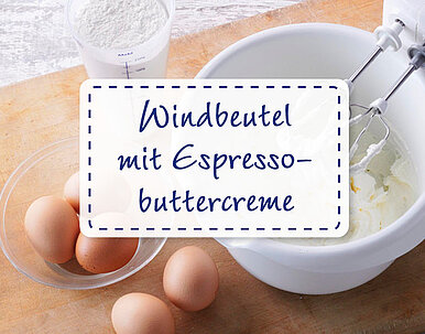 Windbeutel mit Espressobuttercreme