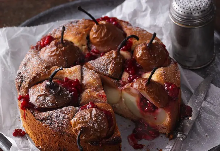Versunkene Birnen-Kuchen (Rezept)
