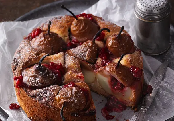 Versunkene Birnen-Kuchen (Rezept)