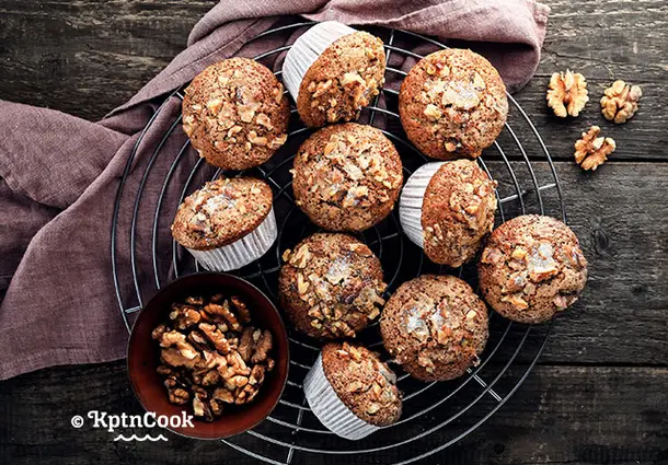 Zucchini-Walnuss-Muffins (Rezept)