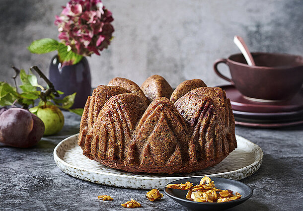 Rote Beete Sandkuchen schön angerichtet