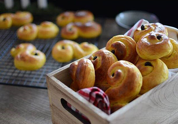 Rezept für Lussekatter schwedische Safranschnecken