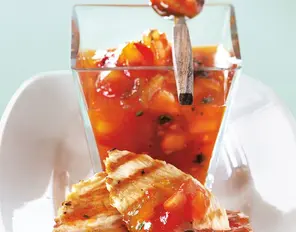 Tomaten-Sellerie-Relish (scharf)