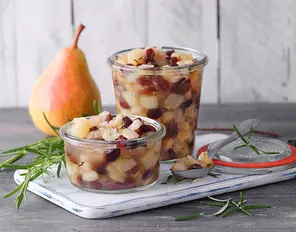 Birnen-Chutney mit Rosinen