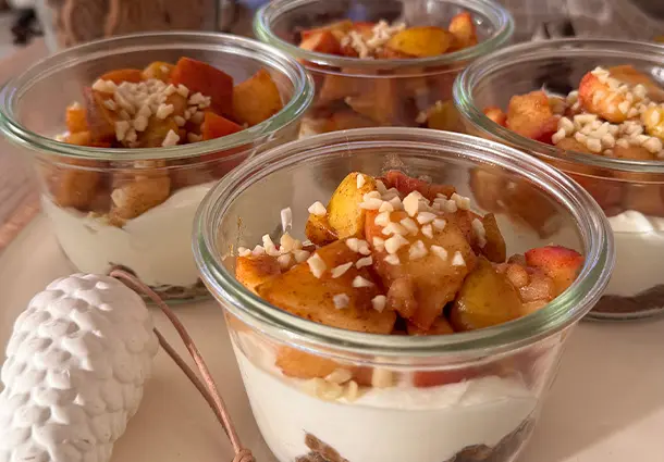 Bratapfel-Cheesecake im Glas