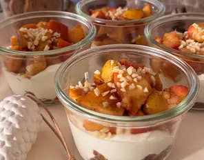 Bratapfel-Cheesecake im Glas
