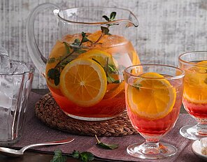 Orangen-Minz-Cobbler