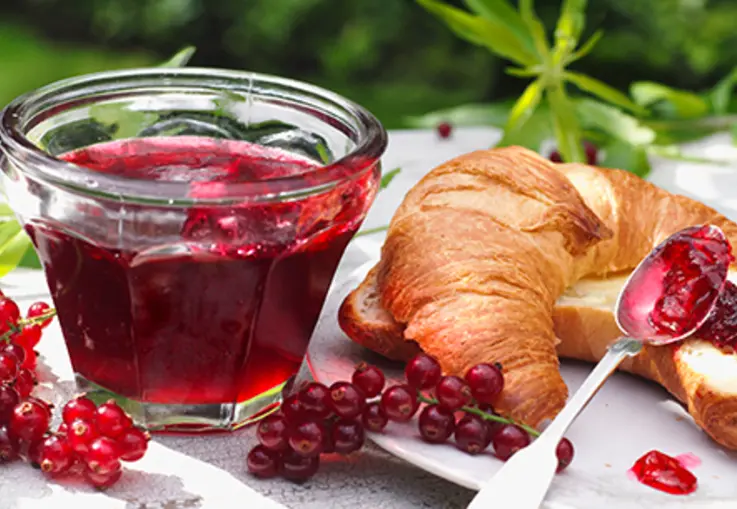Johannisbeer-Gelee mit Zitronenverbene (Rezept)