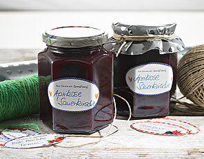 Aprikosen-Sauerkirsch-Konfitüre