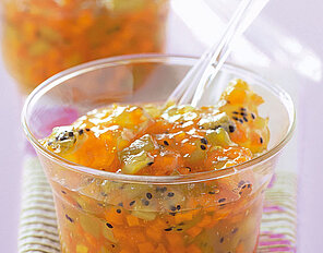 Kürbis-Kiwi-Konfitüre
