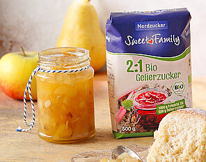 Apfel-Birnen-Konfitüre mit Haferflocken