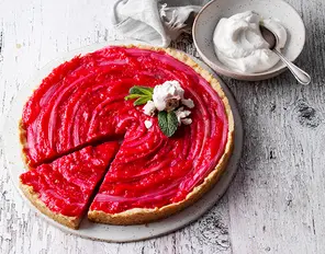 Rhabarbertarte mit Streuselboden