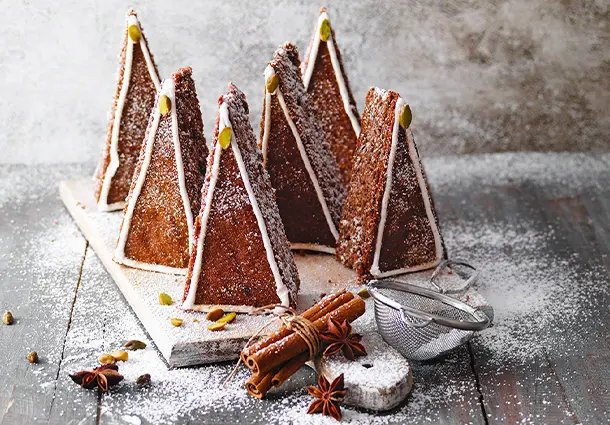 Schoko-Lebkuchen-Tannen
