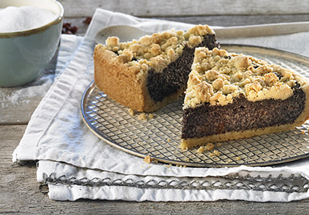 Mohnkuchen mit Streuseln (Rezept)