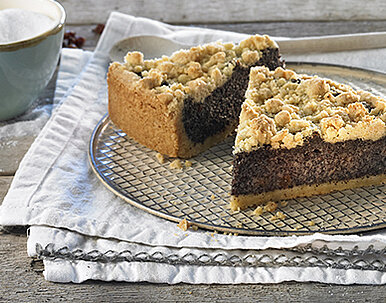 Mohnkuchen mit Streuseln