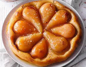 Birnen-Tarte tatin mit Salzkaramell