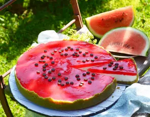 No Bake-Wassermelonen-Cheesecake